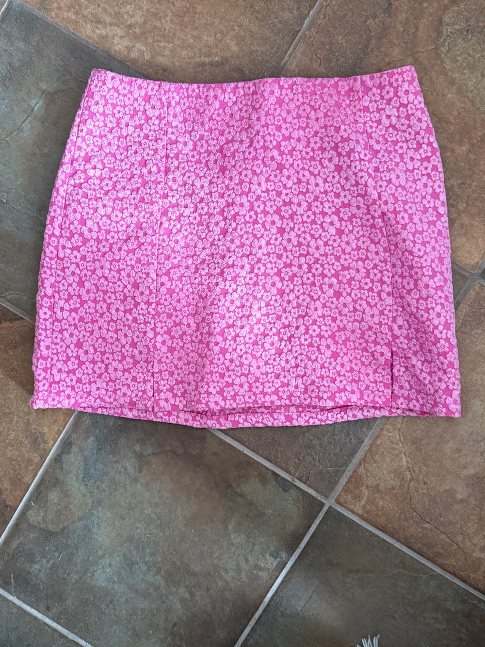 Altar'd State Pink Floral Mini Skirt